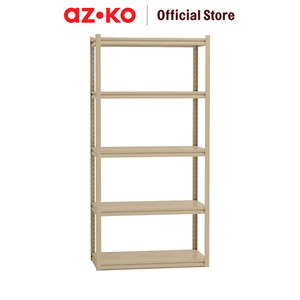 AZKO Stora Rak Besi 5 Tingkat - Cokelat Latte Storage Rack Metal Tempat Penyimpanan Serbaguna Rak Barang Organizer Gudang