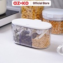 AZKO Kris Tempat Bumbu Dapur Dengan Sendok Set Spice Jar Tempat Penyimpanan Bumbu Perlengkapan Dapur Seasoning Jar Set