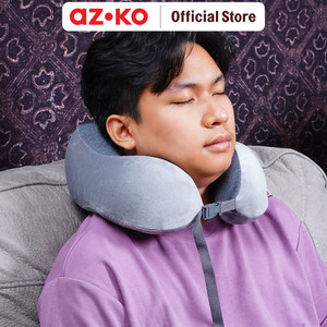 AZKO Travel Sentry Bantal Leher Travel Perfect Rest Neck Cushion Travel Bantal Mobil U-Neck Car Pillow Sandaran Leher