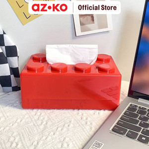 AZKO Stora Kotak Tisu Block Tissue Box Holder Tempat Tisu Aesthetic Wadah Penyimpanan Tisyu Perlengkapan Rumah Tangga