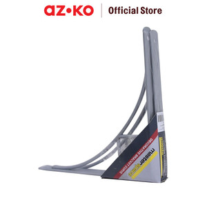 AZKO Mastersp19.5 cm Bracket Rak Siku - Silver Braket Penopang Rak Dinding Penyangga Ambalan Shelf Stand