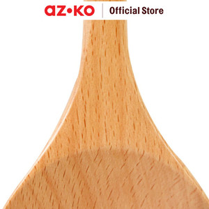 AZKO Kris Sendok Masak Kayu Beech Wood Solid Spoon Sendok Serbaguna Peralatan Masak Perlengkapan Dapur