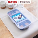 AZKO Smash 28.5X15X5 cm Kotak Makan 6 Sekat Slimline Bento - Biru Navy