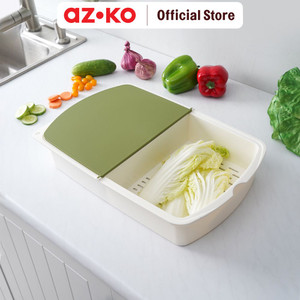 AZKO Kris Talenan Multifungsi - Putih/Hijau Papan Pemotong Makanan Cutting Board Chopping Board Alas Iris Perlengkapan Masak Peralatan Dapur
