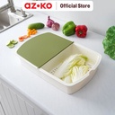 AZKO Kris Talenan Multifungsi - Putih/Hijau Papan Pemotong Makanan Cutting Board Chopping Board Alas Iris Perlengkapan Masak Peralatan Dapur