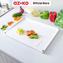 AZKO Kris Talenan Desain Landai Plastik - Putih Papan Pemotong Makanan Cutting Board Chopping Board Alas Iris Perlengkapan Masak Peralatan Dapur