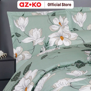 AZKO Sleeplite Seprai Microfiber Flower Ivy Sprei Motif Seprai Aesthetic Seprei Sheet Set Bed Sheet Aksesoris Tempat Tidur Set Sarung Bantal Sarung Guling Set Bed Cover