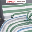 AZKO Sleeplite Seprai Microfiber Stripe Eden Sprei Motif Seprai Aesthetic Seprei Sheet Set Bed Sheet Aksesoris Tempat Tidur Set Sarung Bantal Sarung Guling Set Bed Cover