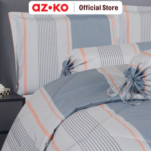 AZKO Sleeplite Seprai Microfiber Stripe Iris Sprei Motif Seprai Aesthetic Seprei Sheet Set Bed Sheet Aksesoris Tempat Tidur Set Sarung Bantal Sarung Guling Bedcover