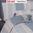 AZKO Sleeplite Seprai Microfiber Stripe Iris Sprei Motif Seprai Aesthetic Seprei Sheet Set Bed Sheet Aksesoris Tempat Tidur Set Sarung Bantal Sarung Guling Bedcover