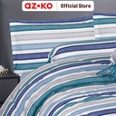 AZKO Sleeplite Seprai Microfiber Stripe Atlas Sprei Motif Seprai Aesthetic Seprei Sheet Set Bed Sheet Aksesoris Tempat Tidur Set Sarung Bantal Sarung Guling Bedcover