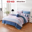 AZKO Sleeplite Seprai Microfiber Stripe Maisie Sprei Motif Seprai Aesthetic Seprei Sheet Set Bed Sheet Aksesoris Tempat Tidur Set Sarung Bantal Sarung Guling