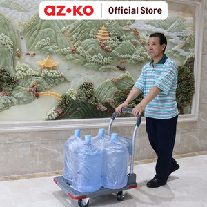 AZKO Maxbuilt Troli Barang Foldable 300 kg - Abu-Abu Alat Pengangkut Barang Dengan Roda Wheels Cart Troli Kardus Box Perlengkapan Industri