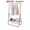AZKO Stora Gantungan Pakaian Single Dengan Penyimpanan - Hitam Stand Hanger Gantungan Baju Berdiri Clothes Organizer Standing Clothing Rack