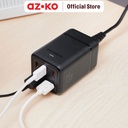 AZKO Krisbow Desktop Charger 3 Usb A & 2 Usb C Gan 75 watt Konektor Perangkat Elektronik Adapter Usb A Usb C Aksesoris Gadget Converter