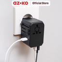 AZKO Krisbow Travel Adaptor 2 Usb A & 3 Usb C 70 Watt Gan Qc Konektor Perangkat Elektronik Adapter Usb A Usb C Aksesoris Gadget Converter