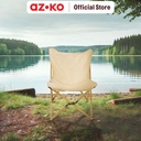 AZKO Soleil Massive Kursi Lipat Aluminium - Krem Beige Multifunctional Foldable Chair Tempat Duduk Serbaguna Kursi Piknik Bangku Kemah