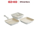AZKO Kris Set 6 Pcs Nemona Pro Perlengkapan Masak Detachable - Krem Cookware Set Wajan Casserole Wok Saucepan Panci Peralatan Masak Kitchen Tools
