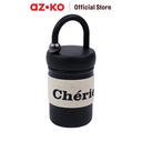 AZKO Ataru 400 ml Chonel Botol Vacuum Flask - Hitam Tumbler Termos Minuman Tempat Air Minum Panas Dingin Water Bottle Food Grade Perlengkapan Minum