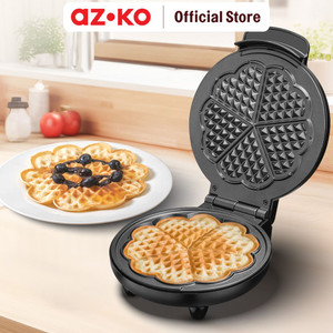 AZKO Kris Waffle Maker 5 Slice - Hitam Pembuat Kue Gofre Alat Pemanggang Cetakan Waffle Anti Lengket Perlengkapan Dapur
