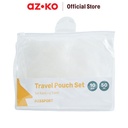 AZKO Passport 50 ml Set 10 Pcs Kantong Cairan Travel Travel Pouch Wadah Sabun Sampo Lotion Praktis Serbaguna Perlengkapan Traveling