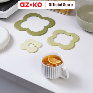 AZKO Kris Set 3 Pcs Tatakan Tahan Panas Multifungsi - Hijau Alas Wajan Serbaguna Silicone Mat Pelindung Meja Kitchen Tools Perlengkapan Dapur