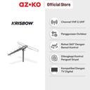AZKO Krisbow Antena Tv Outdoor Et5A - Hitam Television Antenna Aksesoris Tv Pencari Sinyal Saluran Televisi Antena Luar Ruangan