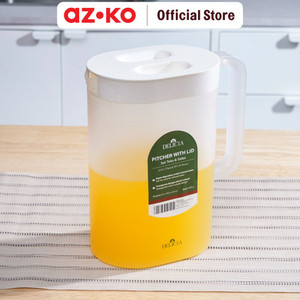 AZKO Delicia 2.4 ltr Teko Minum - Putih Water Jug Pitcher Dengan Tutup Dan Handle Wadah Penyimpanan Air Peralatan Minum