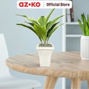 AZKO Forhom Tanaman Artifisial Calathea White Dengan Pot - Hijau Tumbuhan Tanaman Buatan Dekorasi Plant Sintetis Pajangan Rumah Serbaguna Hiasan Properti Foto