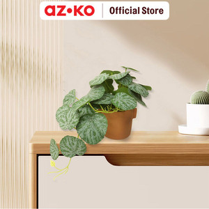 AZKO Forhom Tanaman Artifisial Senorila Dengan Pot - Hijau Tumbuhan Tanaman Buatan Dekorasi Plant Sintetis Pajangan Rumah Serbaguna Hiasan Properti Foto