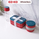AZKO Kris Baggie Set Kotak Makan - Merah Kids Bento Lunch Kit Set Kotak Makan Dan Botol Minum Bpa Free Peralatan Makan Food Grade Wadah Bekal Makanan Lucu