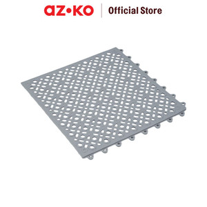 AZKO Forhom 30X30 cm Set 6 Pcs Tile Deck 0.54M2 - Abu-Abu Decking Tile Lantai Bongkar Pasang Instalasi Lantai Aksesoris Bangunan Rumah Aksesoris Teras