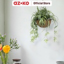 AZKO Forhom Tanaman Artifisial Gantung Spider Dengan Pot Keranjang Tumbuhan Tanaman Buatan Dekorasi Plant Sintetis Pajangan Rumah Serbaguna Hiasan Properti Foto
