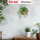 AZKO Forhom 22 cm Tanaman Artifisial Gantung Wander Jew Dengan Pot Keranjang Tumbuhan Tanaman Buatan Dekorasi Plant Sintetis Pajangan Rumah Serbaguna Hiasan Properti Foto