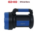 AZKO Powerlite Senter Led Rechargeable 7 Watt - Biru/Hitam Flashlight Emergency Lamp Lampu Camping Portable Travel Light Lampu Darurat Cadangan