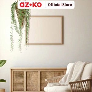 AZKO Forhom Tanaman Artifisial Gantung Bean Leaves Dengan Pot Keranjang Tumbuhan Tanaman Buatan Dekorasi Plant Sintetis Pajangan Rumah Serbaguna Hiasan Properti Foto