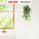 AZKO Forhom 33 cm Tanaman Artifisial Gantung Wander Jew Dengan Pot Keranjang Tumbuhan Tanaman Buatan Dekorasi Plant Sintetis Pajangan Rumah Serbaguna Hiasan Properti Foto