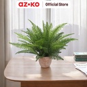 AZKO Forhom 66 cm Tanaman Artifisial Fern Dengan Pot Plastik - Hijau Tumbuhan Tanaman Buatan Dekorasi Plant Sintetis Pajangan Rumah Serbaguna Hiasan Properti Foto
