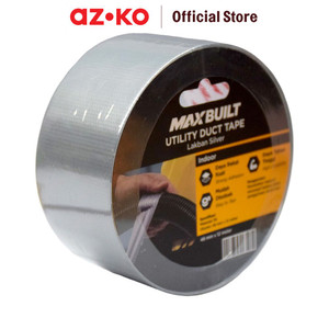 AZKO Maxbuilt 12 mtr Lakban Kain 48 Mm - Silver Cloth Tape Isolasi Lakban Perekat Alat Penempel Multifunction Tape Selotip