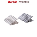 AZKO Stora Set 12 Pcs Hanger Plastik - Abu-Abu Henger Gantungan Baju Serbaguna Shirt Hook Perlengkapan Rumah Tangga