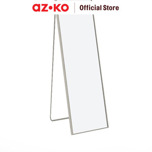 AZKO Arthome Cermin Lantai Aluminium Curved Standing Floor Mirror Kaca Berdiri Serbaguna Dengan Sandaran Furniture Indoor Rumah