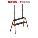 AZKO Krisbow Verta Rak Tv 43-75 inci - Hitam/Cokelat Tv Stand Furnitur Indoor Rumah Meja Rak Tivi Tempat Pajangan Televisi
