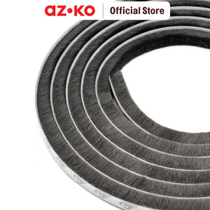 AZKO Krisbow 1.5X500 cm Segel Pintu & Jendela Mohair - Abu-Abu Pengaman Pintu Door And Window Seal Strip Penutup Cela Pintu Jendela Aksesoris Rumah Tangga