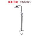 AZKO Acroz Serenio Set Shower Mandi - Silver Pancuran Air Mandi Perlengkapan Kamar Mandi Bathroom Tools Set Shower Hand Handle Selang