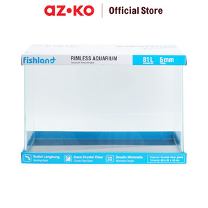 AZKO Fishland 81 ltr Aquarium Nano Bending Opc Tank Aquarium Aquascape Tempat Tinggal Hewan Laut Wadah Tempat Ikan Dekorasi Rumah