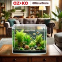 AZKO Fishland 28 ltr Aquarium Nano Bending Opc Tank Aquarium Aquascape Tempat Tinggal Hewan Laut Wadah Tempat Ikan Dekorasi Rumah