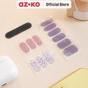 AZKO Ataru Set 12 Pcs Sticker Kuku Combination Fall Nails Sticker Kuku Tempel Stiker Nail Art Aksesori Kuku Perawatan Salon