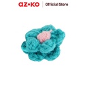 AZKO Ataru Set 2 Pcs Ikat Rambut Flower - Biru Hair Tie Aksesoris Karet Rambut Cewek Scrunchy Wanita Motif Scrunchies Lucu