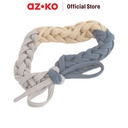 AZKO Ataru Ikat Rambut Twisted - Biru Hair Tie Aksesoris Karet Rambut Cewek Scrunchy Wanita Motif Scrunchies Lucu