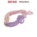 AZKO Ataru Ikat Rambut Twisted - Pink Hair Tie Aksesoris Karet Rambut Cewek Scrunchy Wanita Motif Scrunchies Lucu